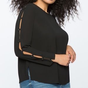 Eloquii Button Sleeve Top